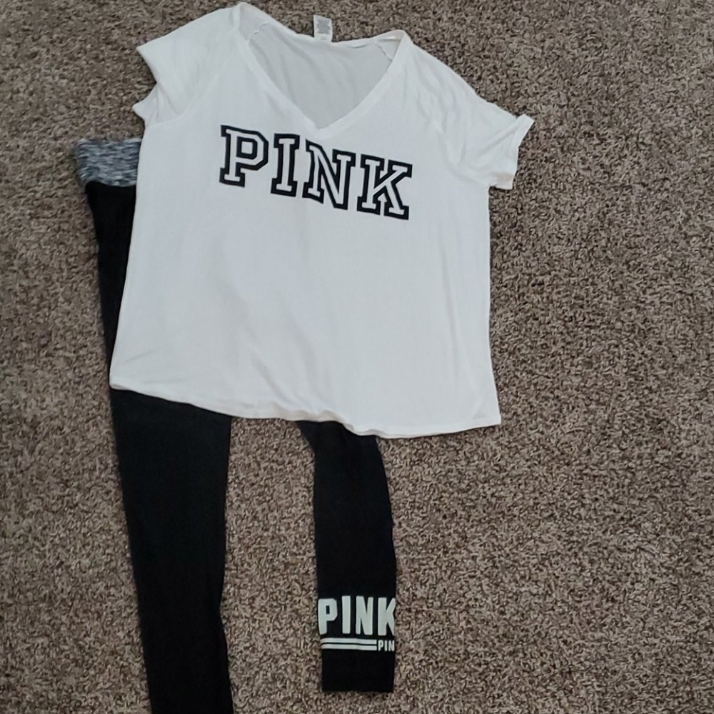 Victorias Secret PINK legging shirt and leggings